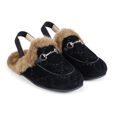 gucci velcet fur loafers|gucci fur loafers women's.